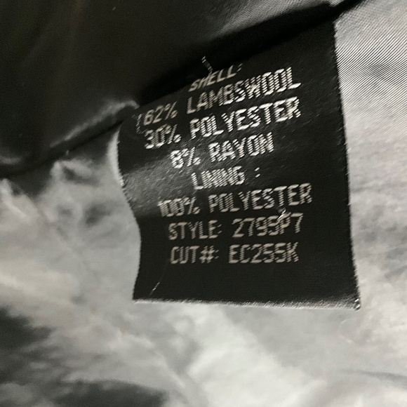 **Genuine Mink Collar Wool Coat** - Picture 10 of 12